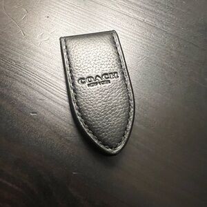 Mens Coach Leather Money Clip. New Never Used